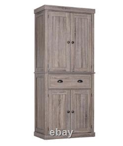 Kitchen Dresser Cabinet Tall Pantry Furniture Large Storage Unit Cupboard Oak