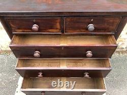 L(219) Antique Victorian Chest Of Drawers Commode Mahogany wood