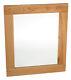 Large Modern Oak Wall/bathroom/hallway Mirror Wooden Framed 68 Cm