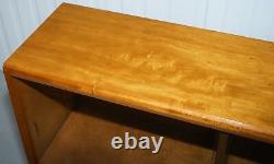 Large Sideboard Sized 1960's Simplex Honey Oak Stacking Bookcase Glass Doors