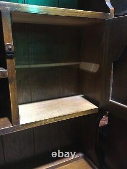 Large Vintage Solid Wood Glazed Dresser Bookcase Sideboard Larder Cupboard
