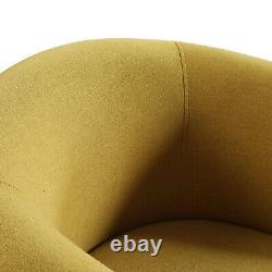 Linen Modern Accent Chair Armchair Lounge Couch Sofa Chair With Footstool Wood Leg