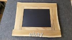 Live Edge Style Oak Framed Mirror Hand made Furniture, Natural Finish