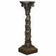 Lovely Large Hand Carved Corinthian Pillar Jardiniere Stand For Antique Display
