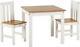 Ludlow 2 Seat Dining Set In White And Oak Or Grey And Oak Lacquer