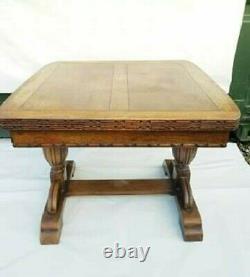 MASSIVE Antique Extending Carved Dinning Table Victorian (VI)Jacobean Revival