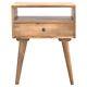 Mango Wood Bedside Table Cabinet 1 Drawer Wooden Small Nightstand Nordic Fogel