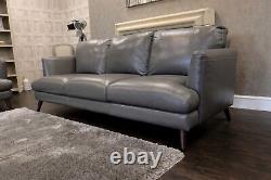 Matteo New Steel Grey & Dark Oak Feet Option Large 3 Seat Sofa + 2 Seat Sofa