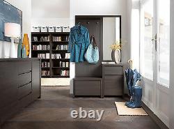 Modern Tall Bookcase Shelving Display Storage Shelf Unit Wenge Dark Wood Kaspian