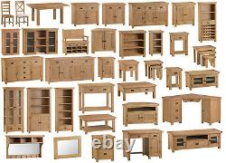 Montreal Oak 2 Door Corner TV Cabinet / Rustic Solid Wood Living Room Furniture