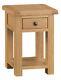 Montreal Oak Small Side Table / 1 Drawer Sofa End Unit / Solid Wood Side Cabinet