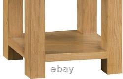 Montreal Oak Small Side Table / 1 Drawer Sofa End Unit / Solid Wood Side Cabinet