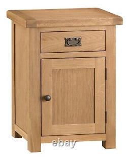 Montreal Rustic Oak Small 1 Door Cupboard Solid Wood Cabinet with 1 Drawer