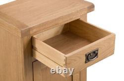 Montreal Rustic Oak Small 1 Door Cupboard Solid Wood Cabinet with 1 Drawer