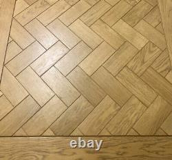 NEW IDEAL HOME SOLID OAK WOOD FRAME PARQUET DINING OR KITCHEN TABLE 150cm x 85cm