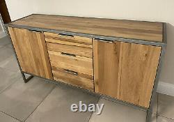 NEW Oak Furniture Land Brooklyn Sideboard Solid Wood & Metal COLLECT BERKSHIRE