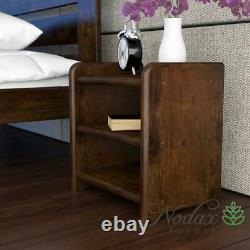 NODAX New Solid Wooden Pine Bedside Cabinet Side Table Walnut Oak Alder B5