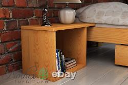 NODAX New Solid Wooden Pine Bedside Cabinet Side Table Walnut Oak Alder B6