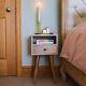 Nordic Small Bedside Table Drawer Shelf Solid Wood Cabinet Scandinavian Littler