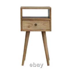 Nordic Small Bedside Table Drawer Shelf Solid Wood Cabinet Scandinavian Littler