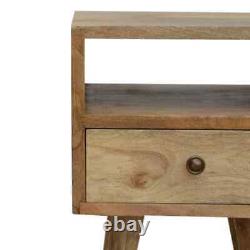 Nordic Small Bedside Table Drawer Shelf Solid Wood Cabinet Scandinavian Littler