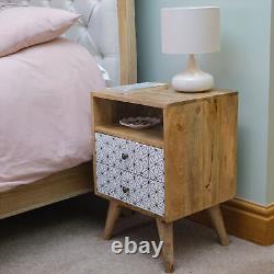 Nordic Style Bedside Table Vintage Cabinet Nordic Solid Wood Side End Unit Jalla