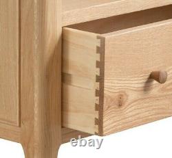 Normandy Oak Large Narrow Bookcase / Solid Wood Shelving Storage / Bookshelf