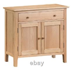 Normandy Oak Mini Sideboard / Solid Wood Small Cupboard / Scandi Cabinet Unit
