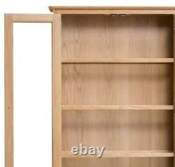 Normandy Oak Small Dresser Top / Glazed Scandi Style Display Cupboard Top Unit
