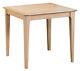 Normandy Oak Small Fixed Top Dining Table / Solid Wood Scandi Kitchen Table