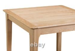 Normandy Oak Small Fixed Top Dining Table / Solid Wood Scandi Kitchen Table