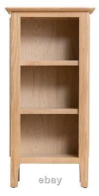 Normandy Oak Small Narrow Bookcase / Free Standing Small Narrow Bookshelf / New