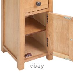 OAK Corner Cabinet Solid Wooden Storage Cupboard Bedroom Bathroom Decor Brown