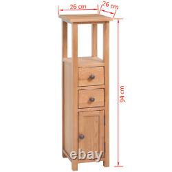 OAK Corner Cabinet Solid Wooden Storage Cupboard Bedroom Bathroom Decor Brown