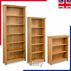 Oak Bookcase DVD Rack Home Book Shelf Cabinet Display Storage Solid Wood Wooden