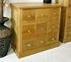 Oak Dvd & Cd Storage Unit With 9 Drawers Living Room Furniture Cor17c