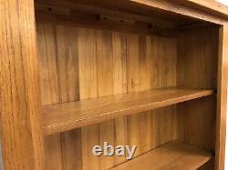 Oak Furniture Land 100% Solid Oak Tall Bookcase Unit 6 Shelves Rustic Range