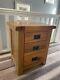 Oak Furniture Land Bedside Table 3 Drawers Solid With Dovetail Joints (rrp £215)