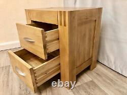 Oak Furniture Land Natural 100% Solid Oak Bed Side Table Sideboard Alto Range