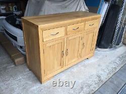 Oak Furniture Land Natural Oak Bevel Sideboard. Needs a rub down and polish