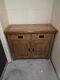 Oak Furniture Land Sideboard Solid Wood Small 2 Door+2 Drawer Storage Used