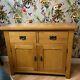 Oak Furniture Land Sideboard Solid Wood Small 2 Door+2 Drawer Storage Used