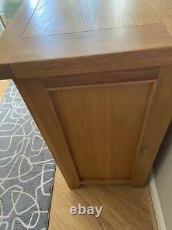 Oak Furniture Land Sideboard Solid Wood Small 2 Door+2 Drawer Storage USED