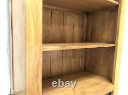 Oak Furniture Land Solid Oak Tall Bookcase Unit With 5 Shelves Rustic 100% Oak