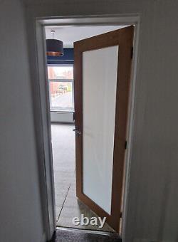 Oak Pattern 10 / Mexicano 1 Light Internal Door Obscure Glazed / Satin / Frosted