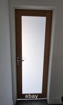 Oak Pattern 10 / Mexicano 1 Light Internal Door Obscure Glazed / Satin / Frosted