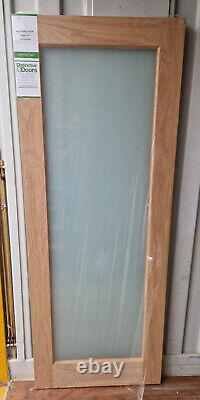 Oak Pattern 10 / Mexicano 1 Light Internal Door Obscure Glazed Slight Second