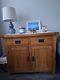 Oak Sideboard Solid Wood Small 2 Door+2 Drawer Storage Cupboard Dining Storage