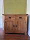 Oak Sideboard Solid Wood Small 2 Door+2 Drawer Storage Cupboard Dining Storage