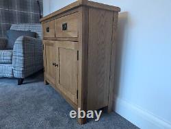 Oak Sideboard Solid Wood Small 2 Door+2 Drawer Storage Cupboard Dining Storage